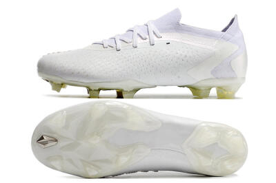 Adidas Predator Accuracy.1 Low FG Firm Ground Soccer Cleats - White/White