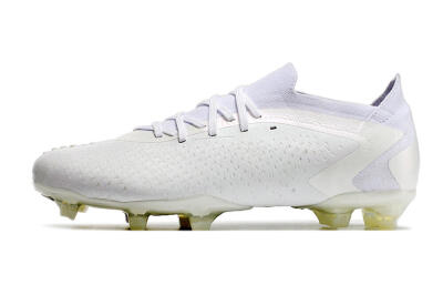 Adidas Predator Accuracy.1 Low FG Firm Ground Soccer Cleats - White/White