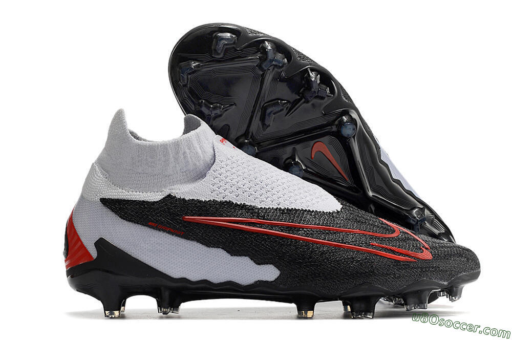Nike Phantom GX Elite DF Link FG Firm Ground Soccer Cleats - Black/White/Red 1