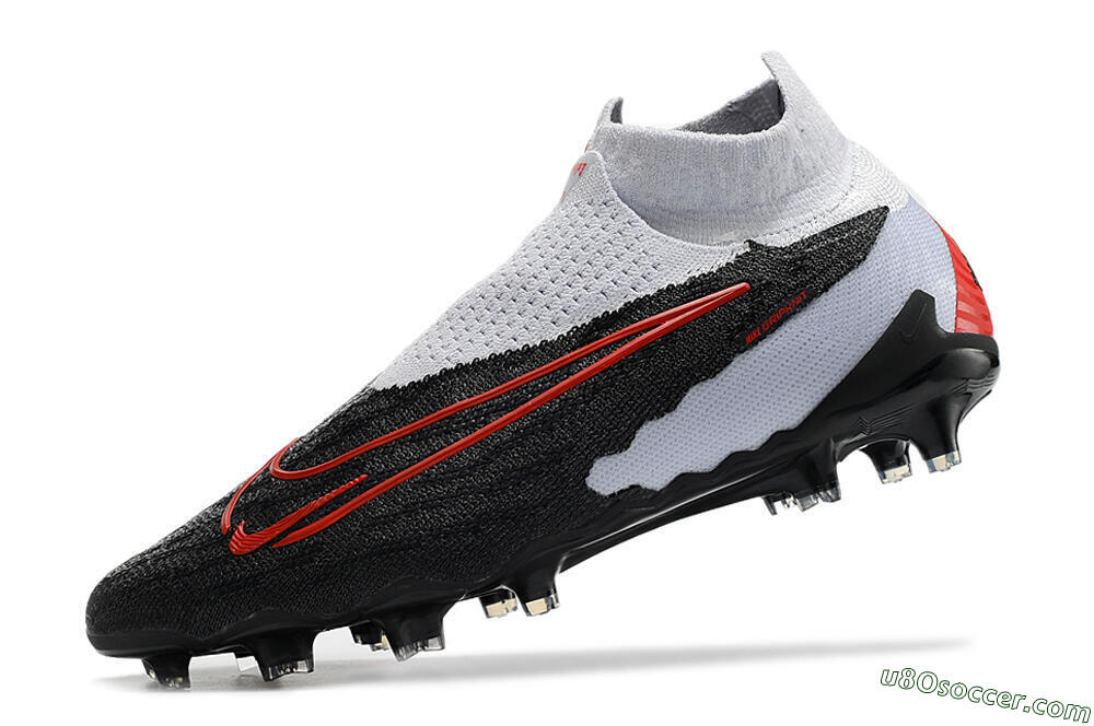 Nike Phantom GX Elite DF Link FG Firm Ground Soccer Cleats - Black/White/Red 5