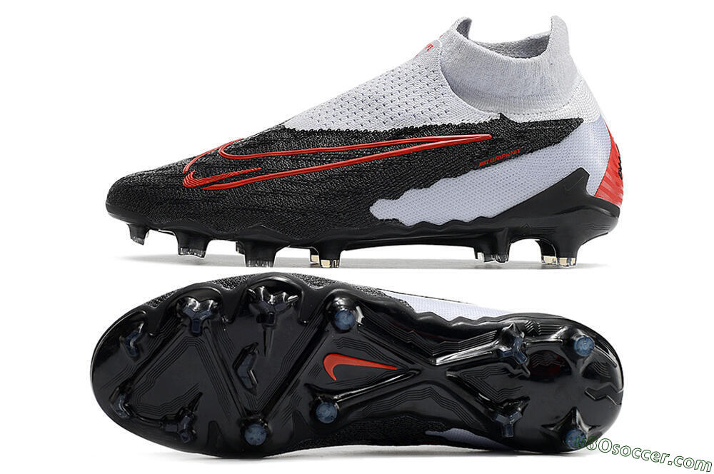 Nike Phantom GX Elite DF Link FG Firm Ground Soccer Cleats - Black/White/Red 0
