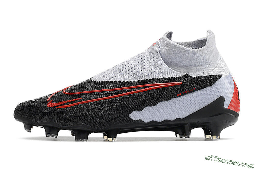 Nike Phantom GX Elite DF Link FG Firm Ground Soccer Cleats - Black/White/Red 2