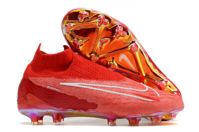 Nike Phantom GX Elite DF Link FG Firm Ground Soccer Cleats - Red/White