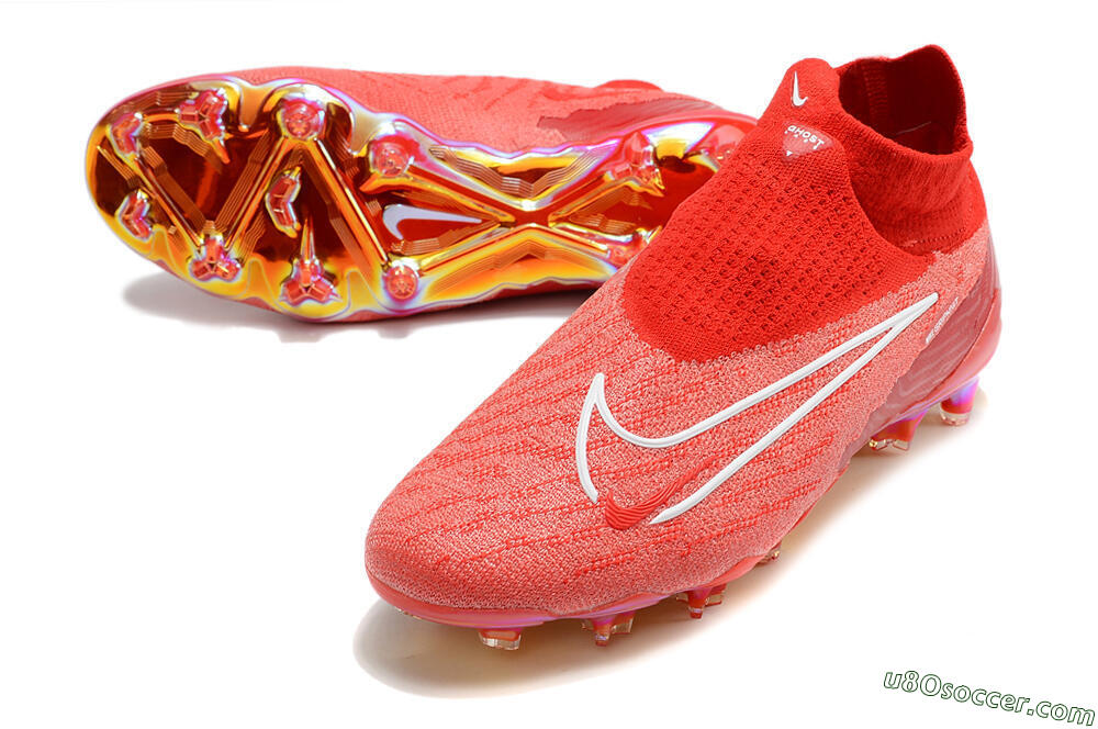 Nike Phantom GX Elite DF Link FG Firm Ground Soccer Cleats - Red/White 3