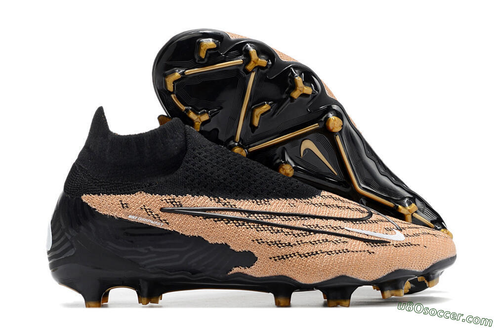 Nike Phantom GX Elite DF Link FG Firm Ground Soccer Cleats - Black/Pink 1