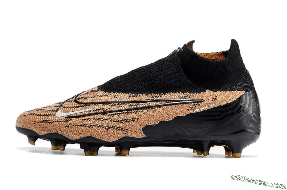 Nike Phantom GX Elite DF Link FG Firm Ground Soccer Cleats - Black/Pink 2