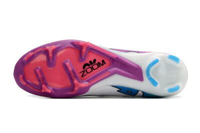 Nike Air Zoom Mercurial Superfly 9 Elite FG Firm Ground Soccer Cleats - White/Pink/Purple