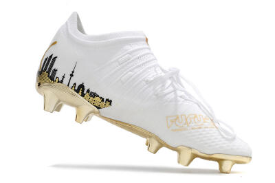 Puma Future Z 1.1 FG Firm Ground Soccer Cleats - White/Blakc/Gold