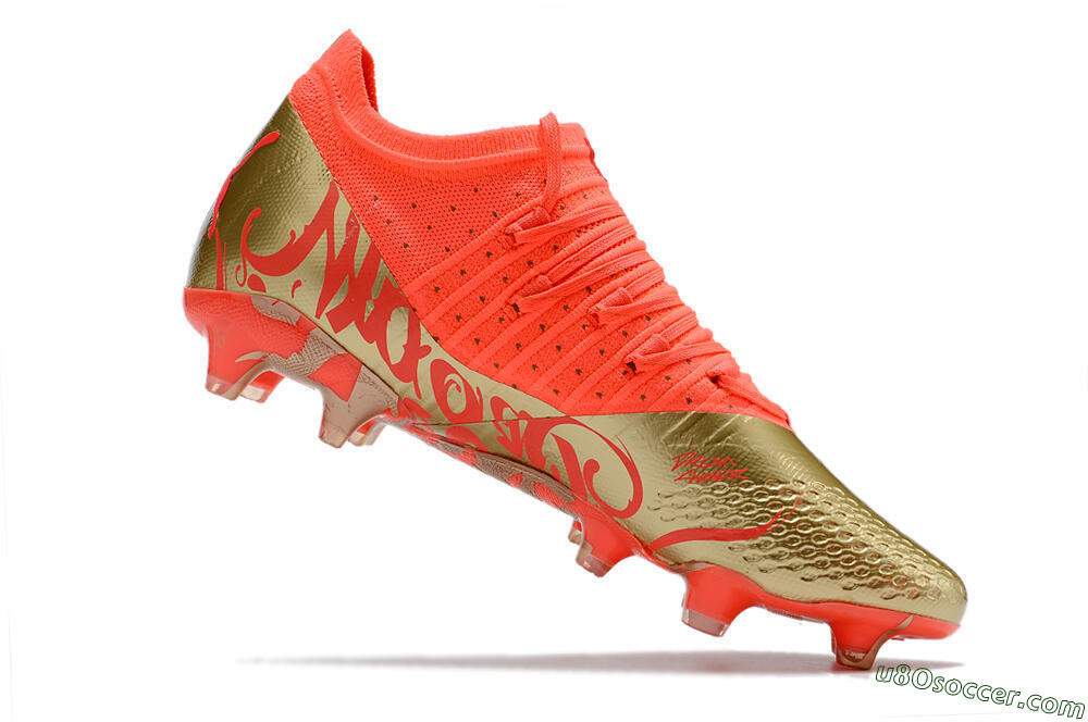 Puma Future Z 1.3 FG Firm Ground Soccer Cleats - Red/Gold 4
