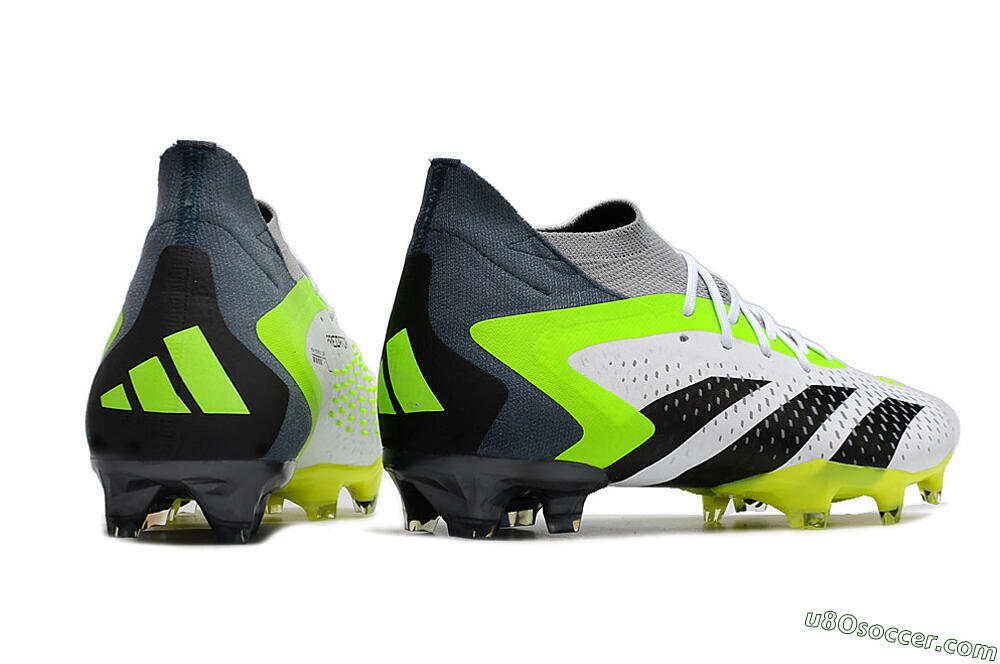 Adidas Predator Accuracy 23.1 FG Firm Ground Soccer Cleats - Grey/Green/Black 6