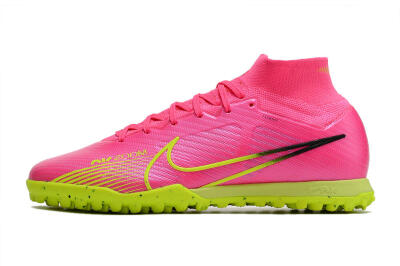 Nike Air Zoom Mercurial Superfly 9 Elite TF Artificial Turf Soccer Shoes - Pink/Green/Black