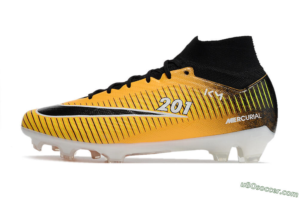 Nike Air Zoom Mercurial Superfly 9 Elite FG Firm Ground Soccer Cleats - Yellow/Black/White 2