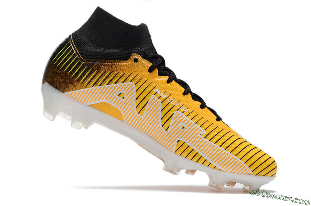 Nike Air Zoom Mercurial Superfly 9 Elite FG Firm Ground Soccer Cleats - Yellow/Black/White 4