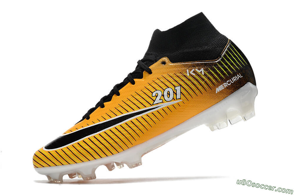 Nike Air Zoom Mercurial Superfly 9 Elite FG Firm Ground Soccer Cleats - Yellow/Black/White 5
