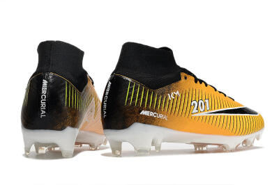 Nike Air Zoom Mercurial Superfly 9 Elite FG Firm Ground Soccer Cleats - Yellow/Black/White
