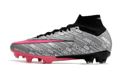 Nike Air Zoom Mercurial Superfly 9 Elite FG Firm Ground Soccer Cleats - Silver/Pink/Black