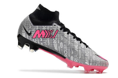 Nike Air Zoom Mercurial Superfly 9 Elite FG Firm Ground Soccer Cleats - Silver/Pink/Black
