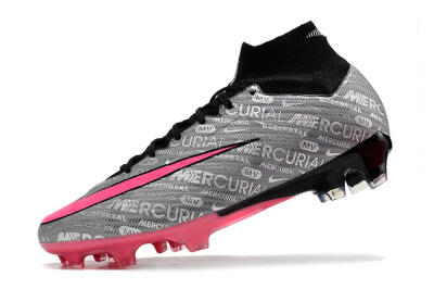 Nike Air Zoom Mercurial Superfly 9 Elite FG Firm Ground Soccer Cleats - Silver/Pink/Black