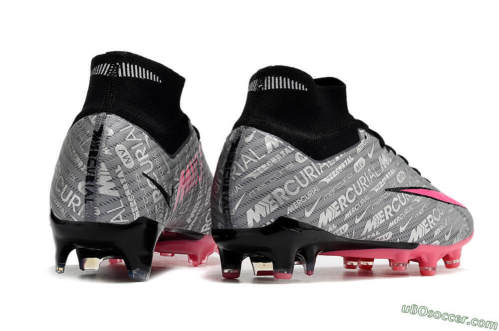 Nike Air Zoom Mercurial Superfly 9 Elite FG Firm Ground Soccer Cleats - Silver/Pink/Black 6