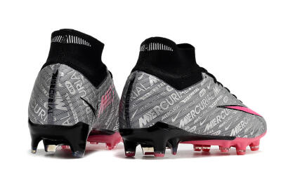 Nike Air Zoom Mercurial Superfly 9 Elite FG Firm Ground Soccer Cleats - Silver/Pink/Black