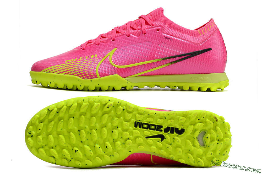 Nike Air Zoom Mercurial Vapor 15 Elite TF Artificial Turf Soccer Shoes - Pink/Green/Black 0
