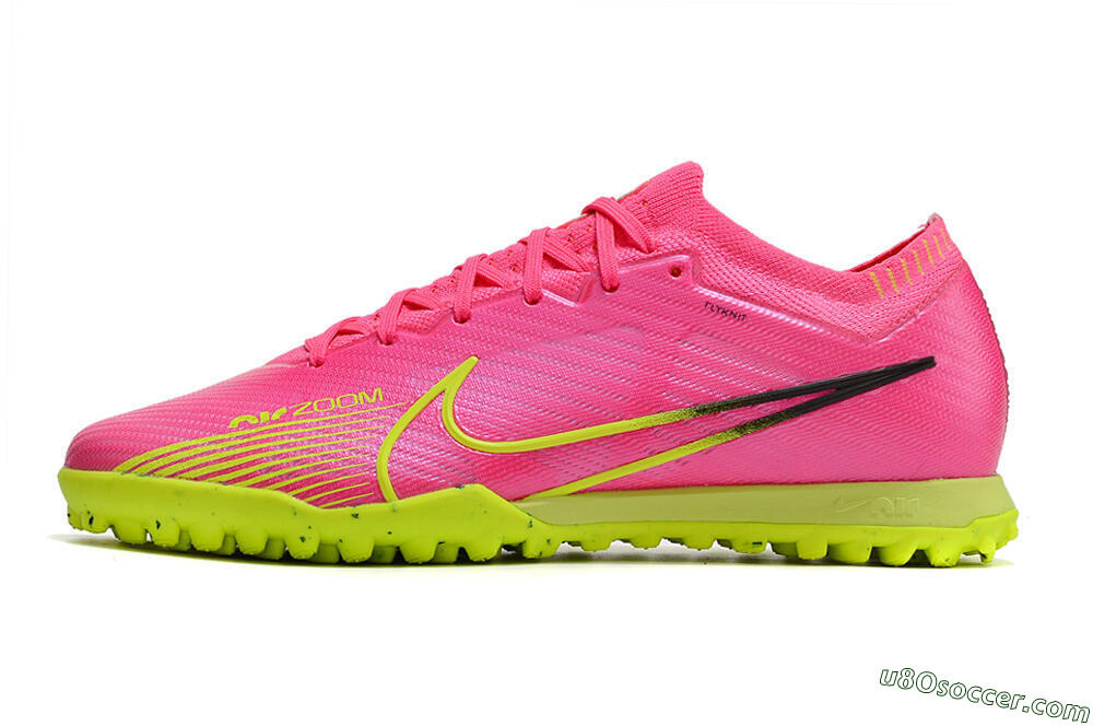 Nike Air Zoom Mercurial Vapor 15 Elite TF Artificial Turf Soccer Shoes - Pink/Green/Black 2