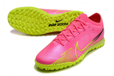 Nike Air Zoom Mercurial Vapor 15 Elite TF Artificial Turf Soccer Shoes - Pink/Green/Black