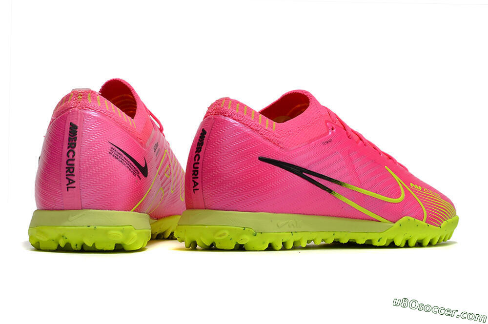 Nike Air Zoom Mercurial Vapor 15 Elite TF Artificial Turf Soccer Shoes - Pink/Green/Black 4