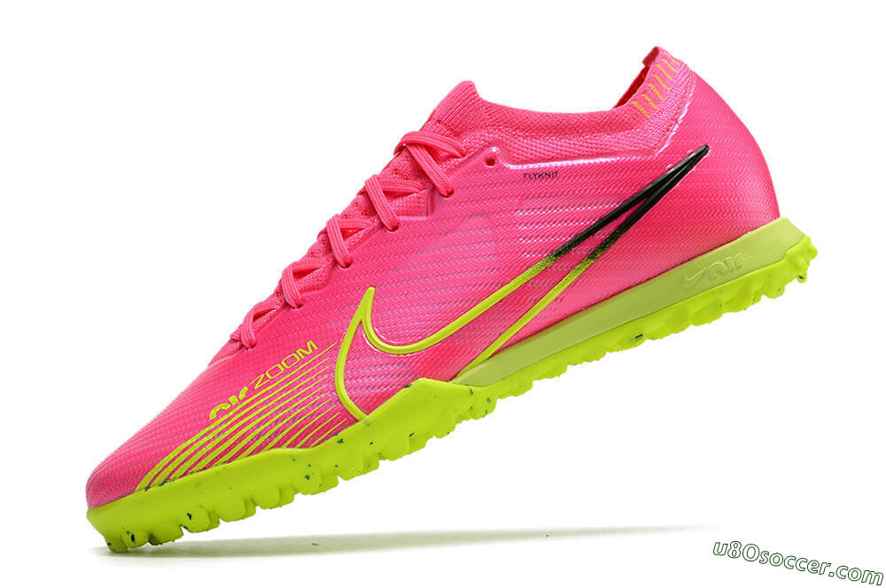 Nike Air Zoom Mercurial Vapor 15 Elite TF Artificial Turf Soccer Shoes - Pink/Green/Black 6