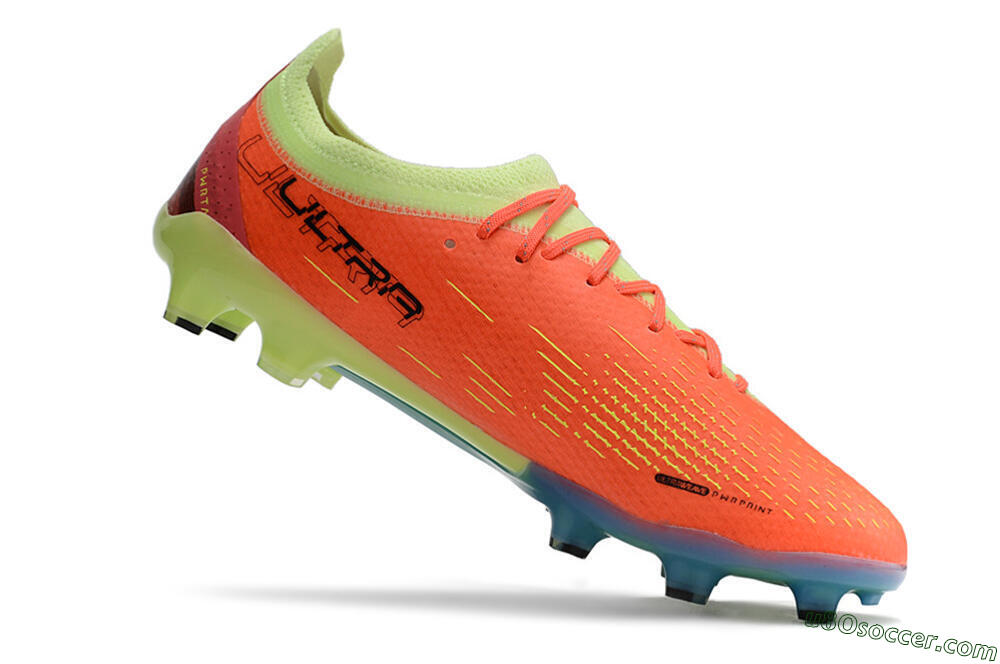 Puma Ultra Ultimate FG Firm Ground Soccer Cleats - Red/Yellow/Blue 4