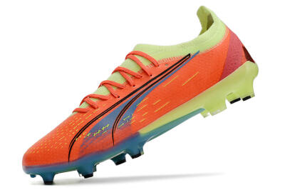 Puma Ultra Ultimate FG Firm Ground Soccer Cleats - Red/Yellow/Blue