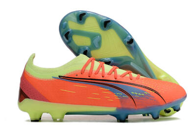 Puma Ultra Ultimate FG Firm Ground Soccer Cleats - Red/Yellow/Blue