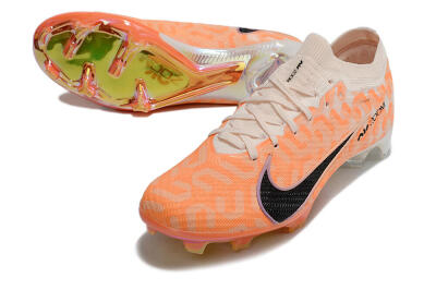 Nike Air Zoom Mercurial Vapor 15 Elite FG Firm Ground Soccer Cleats - White/Orange/Black