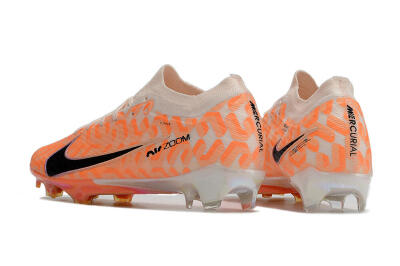 Nike Air Zoom Mercurial Vapor 15 Elite FG Firm Ground Soccer Cleats - White/Orange/Black
