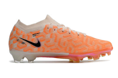 Nike Air Zoom Mercurial Vapor 15 Elite FG Firm Ground Soccer Cleats - White/Orange/Black
