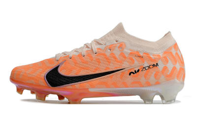 Nike Air Zoom Mercurial Vapor 15 Elite FG Firm Ground Soccer Cleats - White/Orange/Black