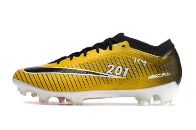 Nike Air Zoom Mercurial Vapor 15 Elite FG Firm Ground Soccer Cleats - Yellow/Black/White
