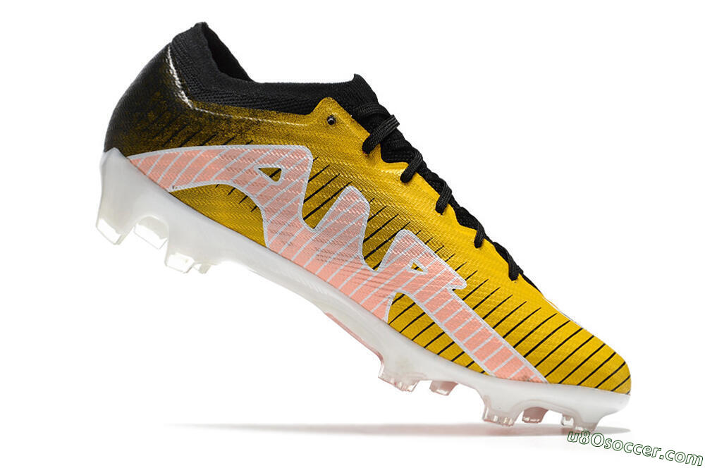 Nike Air Zoom Mercurial Vapor 15 Elite FG Firm Ground Soccer Cleats - Yellow/Black/White 4