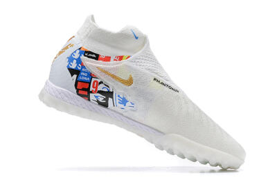 Harry Kane x Nike Phantom GX Elite DF Link TF Artificial Turf Soccer Shoes - White/Gold/Black