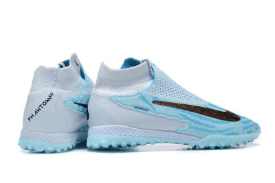 Nike Phantom GX Elite DF Link TF Artificial Turf Soccer Shoes - Grey/Blue/Black