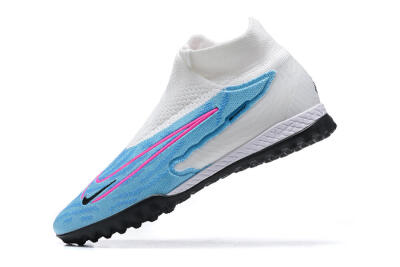 Nike Phantom GX Elite DF Link TF Artificial Turf Soccer Shoes - White/Blue/Pink