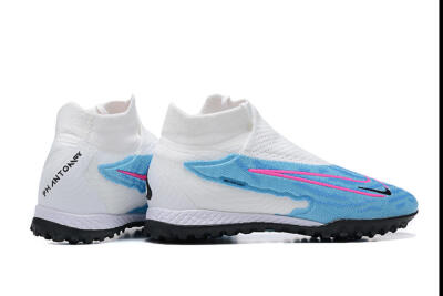 Nike Phantom GX Elite DF Link TF Artificial Turf Soccer Shoes - White/Blue/Pink