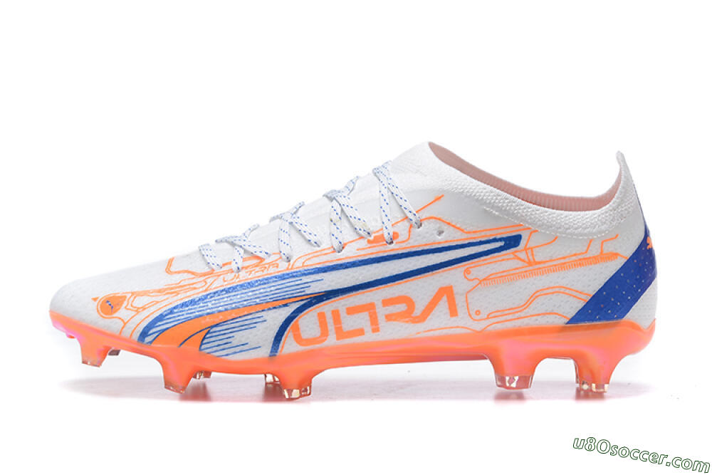 Puma Ultra Ultimate FG Firm Ground Soccer Cleats - Orange/Blue/White 2