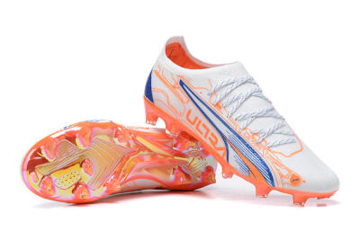 Puma Ultra Ultimate FG Firm Ground Soccer Cleats - Orange/Blue/White