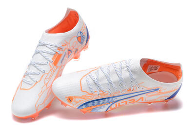 Puma Ultra Ultimate FG Firm Ground Soccer Cleats - Orange/Blue/White