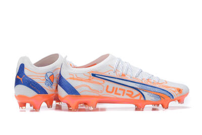 Puma Ultra Ultimate FG Firm Ground Soccer Cleats - Orange/Blue/White
