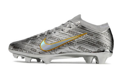 Nike Air Zoom Mercurial Vapor 15 Elite FG Firm Ground Soccer Cleats - Sliver/Gold/Rainbow