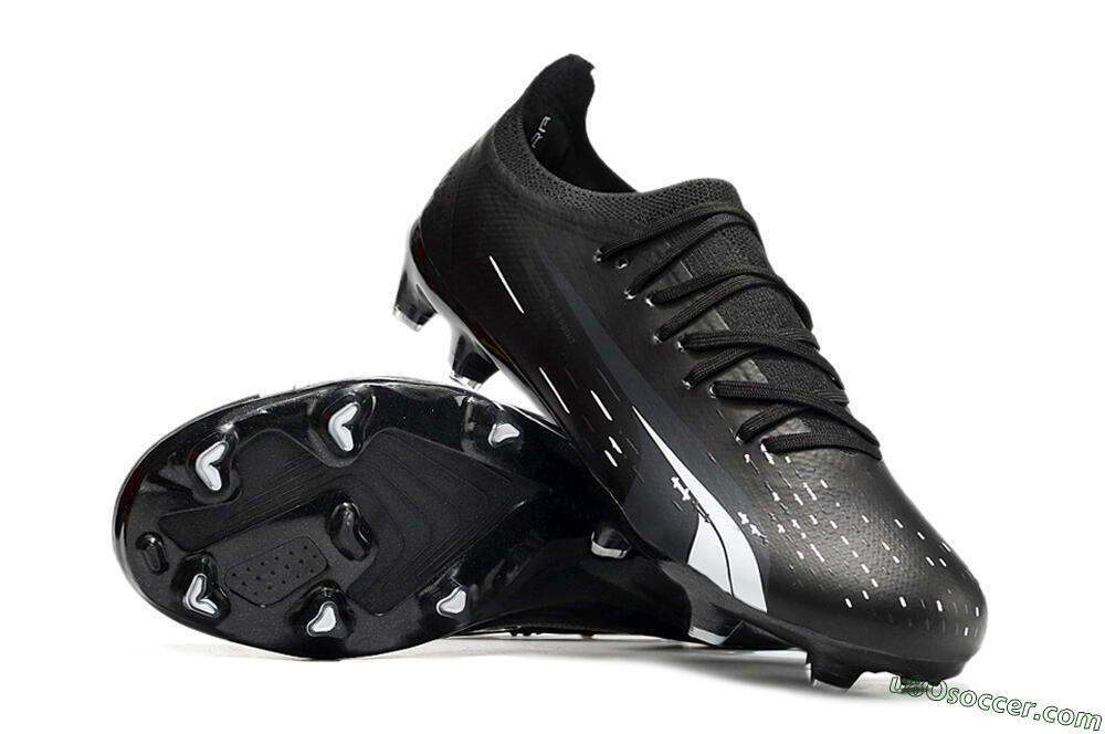 Puma Ultra Ultimate FG Firm Ground Soccer Cleats - Black/Whtie 3