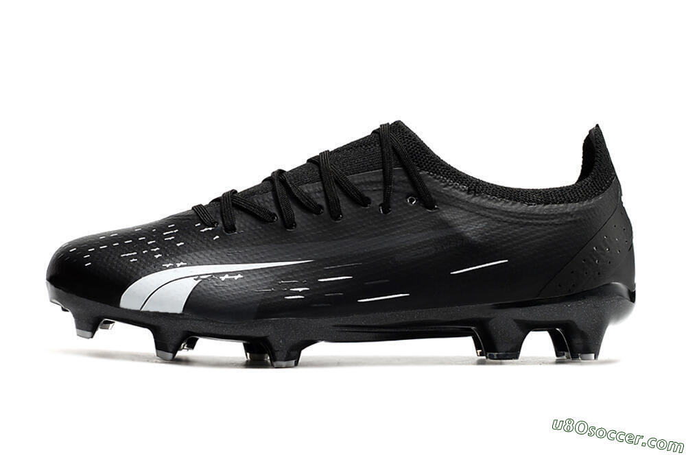 Puma Ultra Ultimate FG Firm Ground Soccer Cleats - Black/Whtie 2