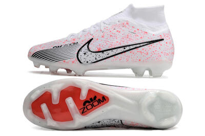 Nike Air Zoom Mercurial Superfly 9 Elite FG Firm Ground Soccer Cleats - White/Pink/Black